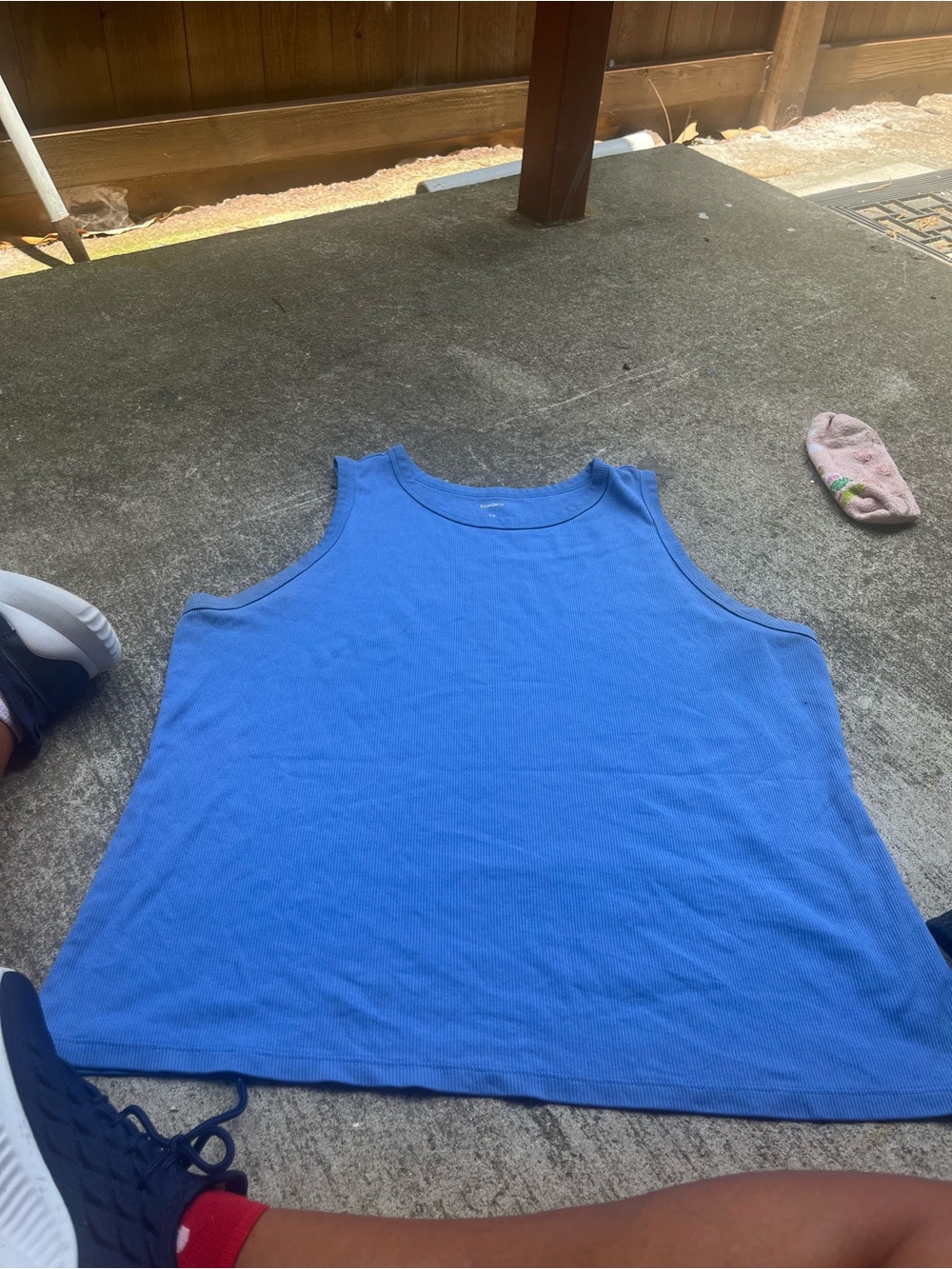 Sonoma Blue Ribbed Tank Top